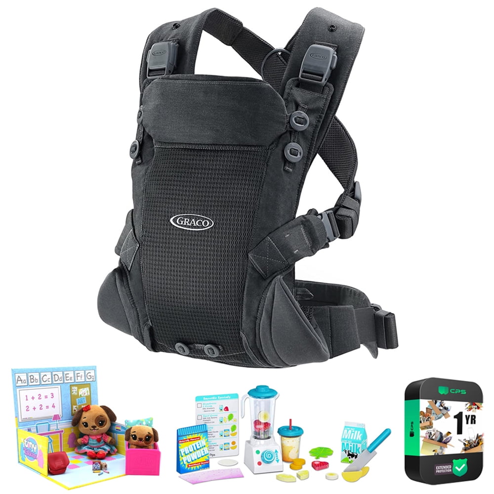 Graco 2145561 Cradle Me Lite 3in1 Baby Carrier, Charcoal Gray Bundle