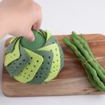 thumbnail image 3 of Cesta de vapor plegable para verduras, almacenamiento compacto - Verde, 3 of 5