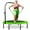 Green, variant on RAVS 48 Inch Rebounder Trampoline, Foldable Fitness, 450 lbs Weight Capacity, Adjustable Handlebar,