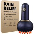 thumbnail image 1 of 4-in-1 Handheld Body Massager with Heat, Vibration, and SoothingPulse Technology, Cordless Full Body Massager for Neck, Back, Shoulder, and Leg Relaxation, 1 of 6