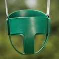 thumbnail image 5 of Swing-N-Slide Vinyl Full Bucket Toddler Swing for Backyard Swing Sets - Green with Green Coated Chains, 5 of 5