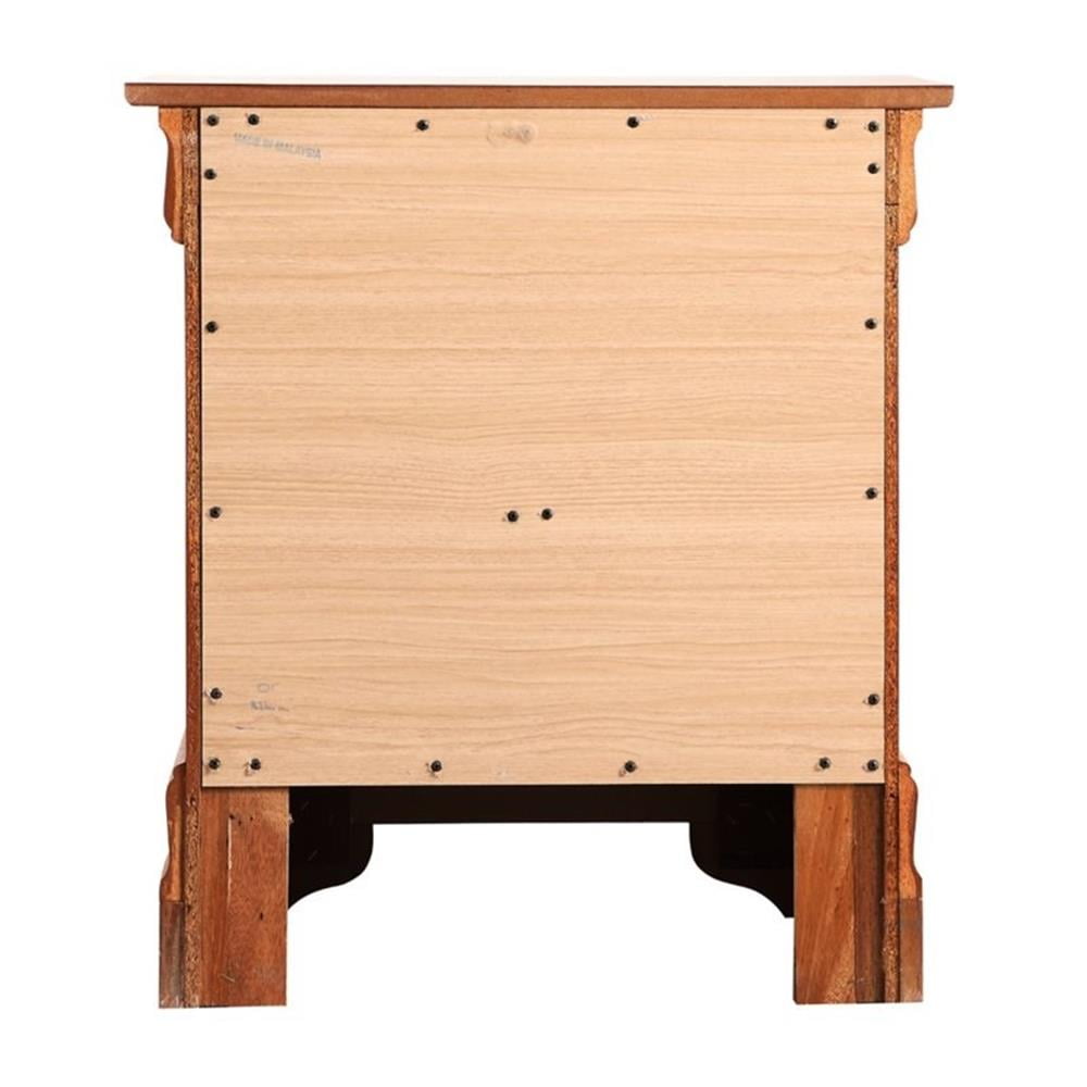 Glory Furniture Louis Phillipe 2 Drawer Nightstand in Oak