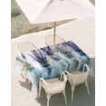 thumbnail image 3 of 60x102 Inch Outdoor Tablecloth with Umbrella Hole Zipper Rectangle Watercolor Flowers Rectangular Tablecloths Outside Waterproof Spring Botanical Floral Plants Patio Table Cover for Picnic Party, 3 of 8