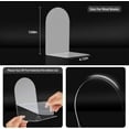 thumbnail image 2 of Tutuviw 2 Pcs Clear Acrylic Bookends,Non Slip Book Ends,Transparent Book Display Stand,Library Bookshelf Dividers,Desktop Book Holders,Book Shelf Bookends Office Desktop Organizer for Home, 2 of 8
