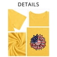 thumbnail image 7 of XCHQRTI 4th of July Daisy Women Plus Size Tshirts Graphic USA Casual Tees, 7 of 7