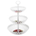 thumbnail image 2 of de fruta de gran capacidad Bandeja de servicio Cesta de frutas secas Soporte de exhibición de bocadillos para bodas Baby Shower Té de la tarde Tres capas Macarena Plato de frutas, 2 of 8