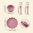 thumbnail image 4 of Color Kids Baby Silicone Tableware Set Cute Lion Shape Suction Plate BPA Free Spoon Fork Training Baby Dishes Feeding Bowl Set, 4 of 6