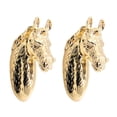 thumbnail image 2 of 2x Cabeza de Caballo de Estilo Nórdico Creativo Caballo Negro Dorado Plateado Aleación de Zinc Vintage Oro, 2 of 9