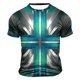 thumbnail image 3 of Mens Camisas de Manga Corta Impresión Casual Deportes Cuello Redondo Blusa, Poliéster Ligero para la Primavera Verano Al Aire Libre Uso Diario, 3 of 4