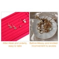 thumbnail image 5 of Velvet 7 Slots Jewelry Trays Stackable Tray Box Showcase for Rings Earrings Studs Rose Red, 5 of 8