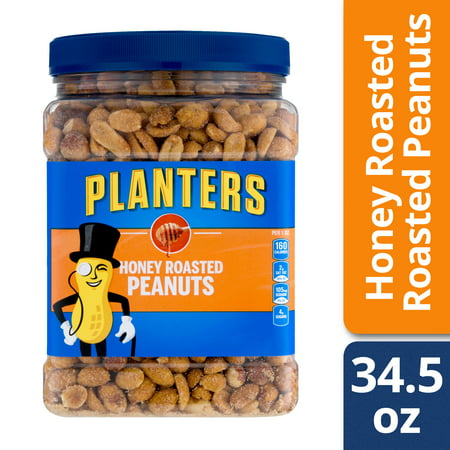 Planters Honey Roasted Peanuts, 34.5 oz Jar (Best Honey Roasted Peanuts Brand)