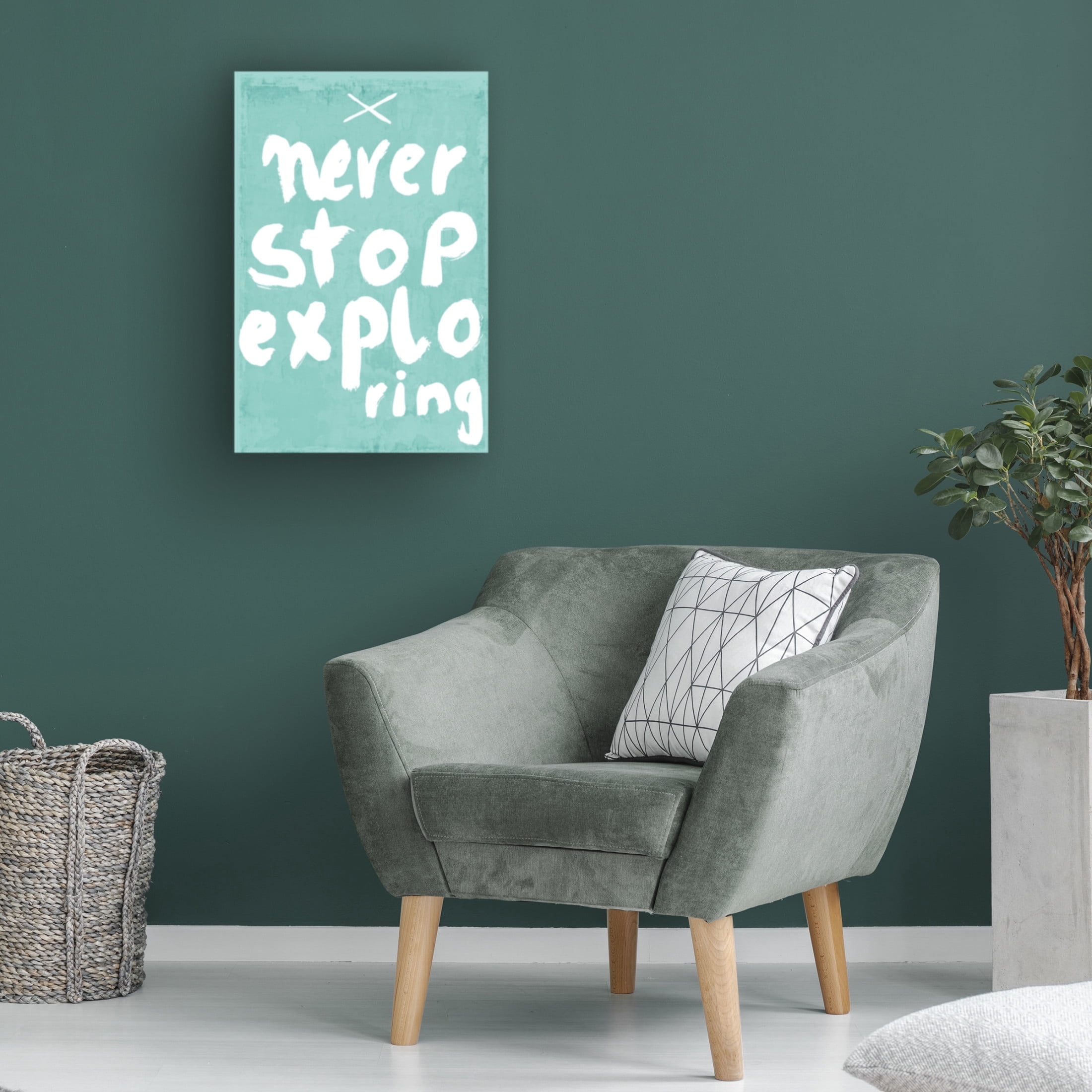 Canvas Wall Art - Treechild 'Never Stop Exploring' Wall Art for Living Room, Bedroom, or Office D?cor by Trademark Fine Art - 12 x 19 Inches