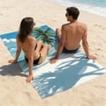 thumbnail image 6 of Microfiber Extra Large, Oversized Blue White Beach Towels, Beach Towel Double Sided Velour, Soft & Lightweight, Cute Dolphin Towel for Adults & Women，Sand Free for Pool,Spa,Swim,Travel, 6 of 6