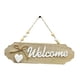 thumbnail image 4 of Letrero de madera para puerta colgante con lazo, placa de madera decorativa para puerta. Bienvenido de madera, 4 of 9