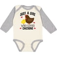 thumbnail image 3 of Inktastic Just a Girl Who Loves Chickens Girls Long Sleeve Baby Bodysuit, 3 of 5