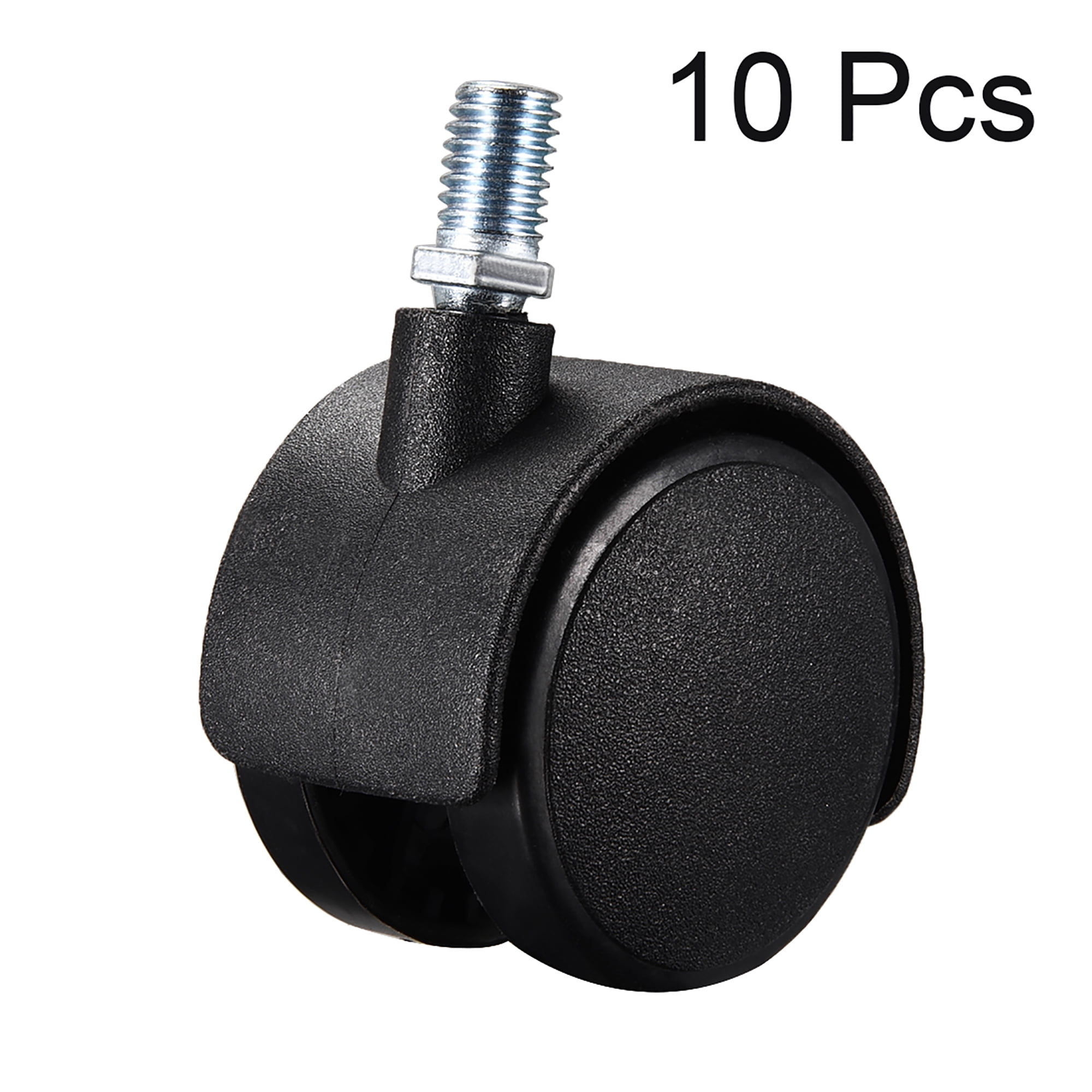 uxcell Swivel Caster Wheel 2 Inch Pu Twin Wheel M10x15mm Threaded Caster Black with Brake 2pcs uxcell Swivel Caster Wheel 2 Inch Pu Twin Wheel M10x15mm Threaded Caster Black with Brake 2pcs