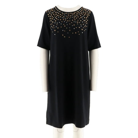 Ponte Shirt Dress - C Wonder Ponte Knit Dress Jeweled Neckline A284188