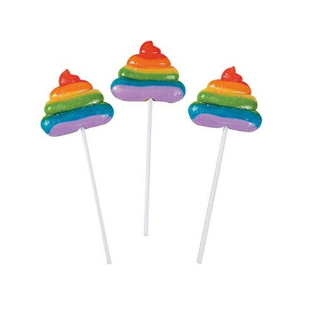 Unicorn Rainbow Poop Swirl Pops 12 ct - Walmart.com
