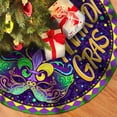 thumbnail image 2 of Mardi Gras Tree Skirt 48 Inches Carnival Tree Skirt Christmas Tree Decorations Xmas Tree Skirt Mat for Holiday Party Indoor Outdoor, 2 of 6