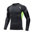 thumbnail image 2 of Hogleaql Compression Shirts for Men - Long Sleeve Black Workout Base Layer Athletic Gym Tops Quick Dry Running Undershirts Green 3XL, 2 of 5