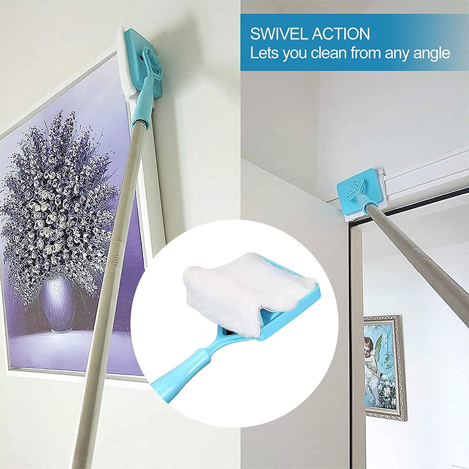Baseboard Cleaner Tool with Handle, Wall Cleaner with Extendable Long  Handle ,Door Frame Cleaning Tool Including 4 Reusable Cleaning Pads. Quick Clean  Baseboard Cleaning, Ceiling and Wall. - Yahoo Shopping