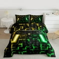 thumbnail image 2 of Homewish Kids Game Console Full Size Comforter Sets,Modern Video Game Bedding Comforter Set,Green Yellow Black Bedding Sets For Boys,Breathable Home Decor Reversible,3pcs, 2 of 8
