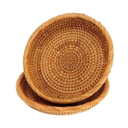 Woven Storage Basket Small Handmade Bread Serving Basket Display
