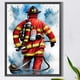 thumbnail image 2 of Pintura de diamante 5D DIY Taladro redondo completo Bombero Decoración del hogar Arte Artesanía Hugtrwg Para estrenar, 2 of 9