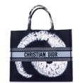 thumbnail image 1 of Pre-Owned Book Tote Embroidered Canvas Large By Rebag, 1 of 8