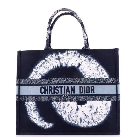 Pre-Owned Book Tote Embroidered Canvas Large By Rebag