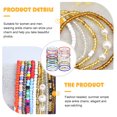 thumbnail image 4 of MasteelfCA 24pcs Beaded Ankle Chain Bohemian Style Anklet Foot Chain Summer Ankle Jewelry, 4 of 7