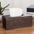 thumbnail image 3 of Bran Case/container For Paper Handkerchief Pack, For Household And Office, Pu Leather, Rectangular Handkerchief Box Made Of Leather, 3 of 5