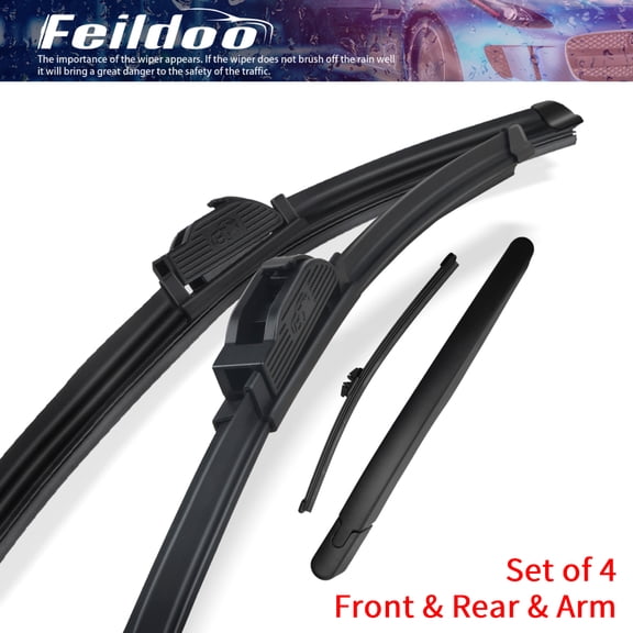 Feildoo 4PCS Windshield Wiper Blades Fit For Ford EcoSport 2021-2018, Front and rear with arm, Y29L2K0G