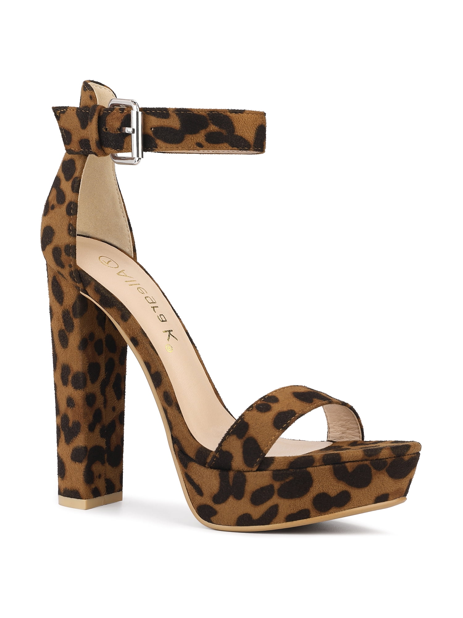 Allegra K Women's High Block Heel Ankle Strap Platform Sandals