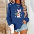 thumbnail image 2 of Annhoo Easter Sweatshirts for Women Cute Graphic Print Crewneck Loose Pullover Long Sleeve Tops Casual Clothes, 2 of 3