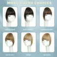thumbnail image 4 of Clip in Bangs for Women 100% Human Hair Extensions French Bangs Flat Neat Bangs Fringe with Hairpieces Clip on Curved Bangs for Daily Wear, 4 of 6