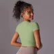thumbnail image 3 of Camisas de Yoga, Top corto, camisas de manga corta para mujer, ropa deportiva de Yoga, camisetas de entrenamiento, chaleco de Fitness, Top ajustado de entrenamiento para correr, 3 of 6