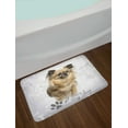 thumbnail image 2 of Chihuahua Bath Mat, I Love My Dog with a Paw Print and Photo of Pet, Plush Bathroom Decor Mat with Non Slip Backing, 29.5" X 17.5", Sand Brown Grey, by Ambesonne, 2 of 2