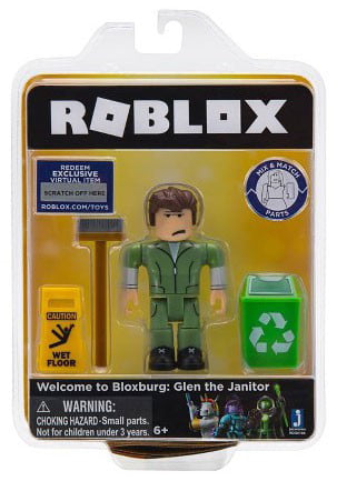 Roblox Celebrity Collection Welcome To Bloxburg Glen The Janitor Figure Pack Includes Exclusive Virtual Item Walmart Com Walmart Com - roblox bloxburg building controls