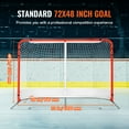 thumbnail image 3 of VEVOR Filet de Hockey de Rue Intérieur Extérieur Ensemble de But de Hockey en Acier 72"x48 Pouces, 3 of 9