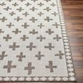 thumbnail image 4 of BoutiqueRugs Kyna Modern Swiss Cross Geometric Large Area Rug - Contemporary Minimalist Outdoor Safe Carpet for Terrace, Living Room - Off White, Medium Gray, Brown - 7'10" x 10' (8x10), 4 of 8