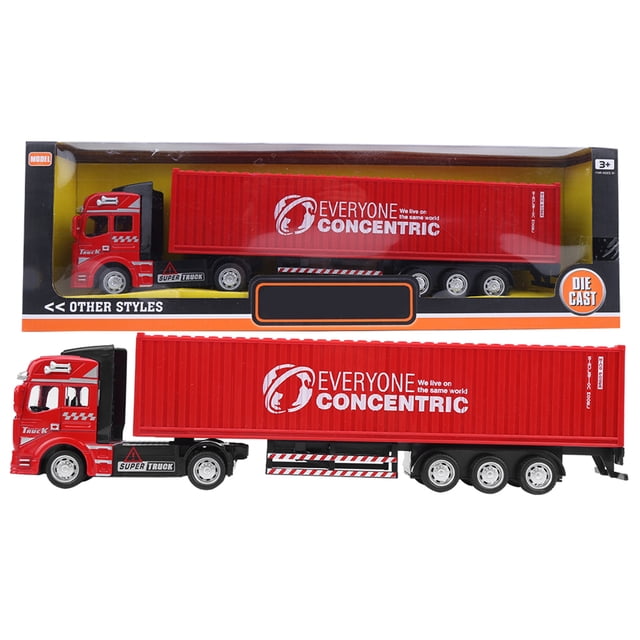 Vehículo de juguete para coche, modelo de coche de juguete con contenedor de aleación 1:48, rendimiento confiable
