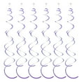 thumbnail image 2 of Dserhfy 6Pcs Spiral Pendant Party Streamers Hanging Plastic Streamer Spiral Pendant Twin Tail Party Ceiling Foil Swirl Decorations, 2 of 8