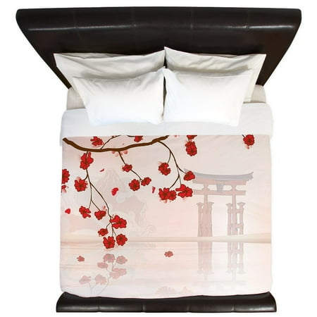 Cafepress Pretty Cherry Blossom Against A Japanese Backgroun