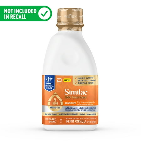 Similac 360 Total Care Sensitive Non-GMO Ready to Feed Infant Formula - 32 fl oz