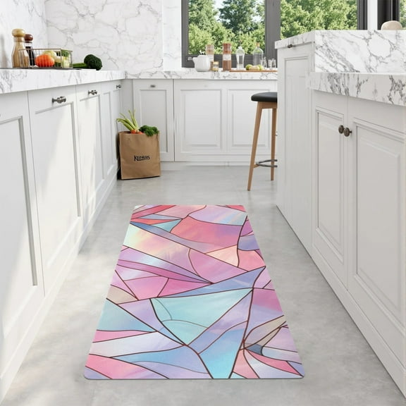 Colorful Franc Rubber Long Kitchen Mat