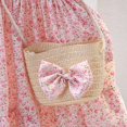 thumbnail image 6 of GYRATEDREAM Toddler Girls Floral Dress Square Neck Puff Sleeve A-Line Smocked Dress with Bag Toddler Girls Summer Dress 2-9 Years, 6 of 7
