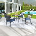 thumbnail image 3 of Patio Festival Metal 5-Piece Outdoor Dining Set in Blue & Black, 3 of 9