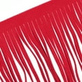 thumbnail image 3 of Uxcell PU Leather Fringe Trim Leather Suede DIY Tassel Fringe for Sewing Decorating Lampshades Red 6 inch, 3 of 6