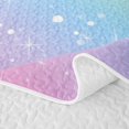 thumbnail image 5 of Homewish Ombre Blings Print Twin Quilt Set for Girls, Cute Rainbow Twin Coverlet Set, 2 Pieces 1 Bedspread and 1 Pillowcase, 5 of 7
